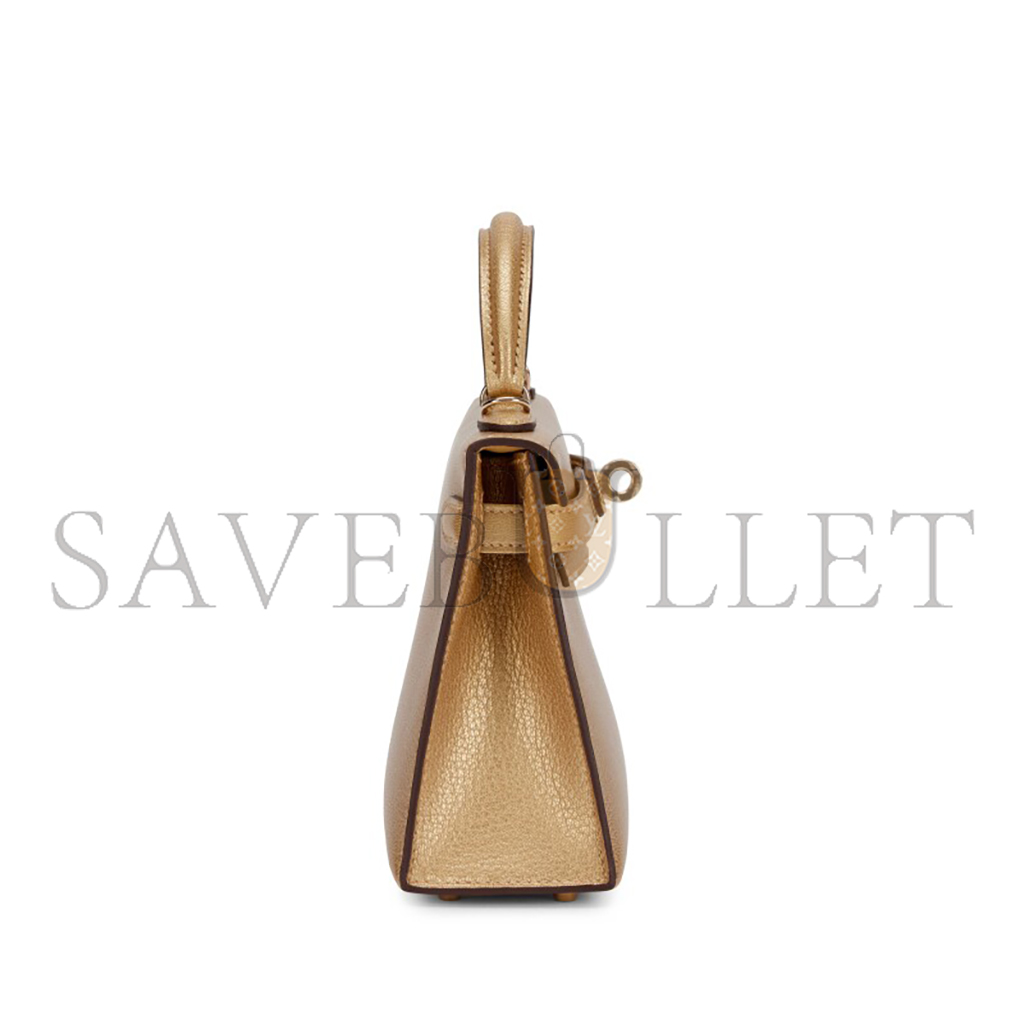 H**mes master chamkilight metallic mini kelly ii permabrass hardware (19*12*5.5cm)